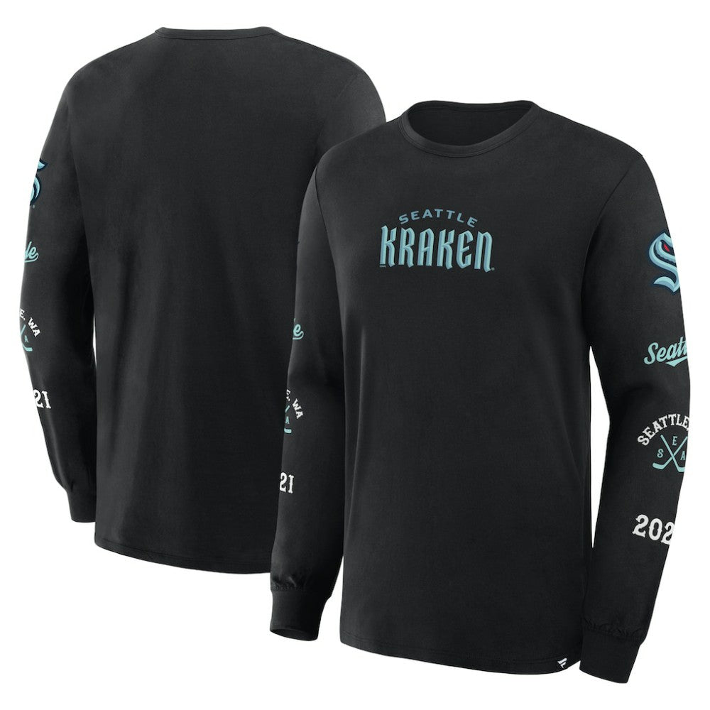 Seattle Kraken Fanatics Boxed In Legacy Long Sleeve T-Shirt - Black | US 201826847