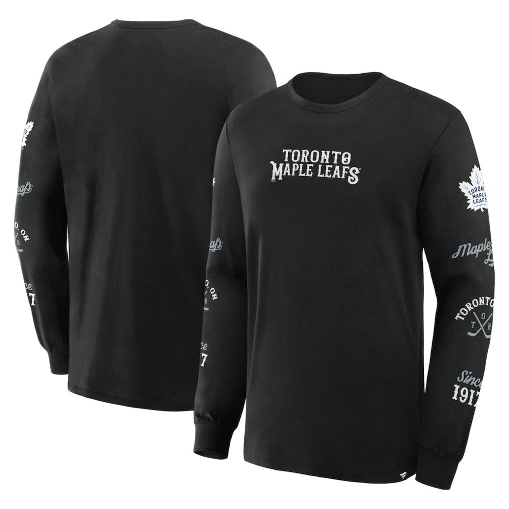 Toronto Maple Leafs Fanatics Boxed In Legacy Long Sleeve T-Shirt - Black | US 201826848