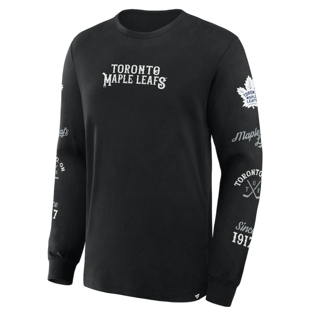 Toronto Maple Leafs Fanatics Boxed In Legacy Long Sleeve T-Shirt - Black | US 201826848