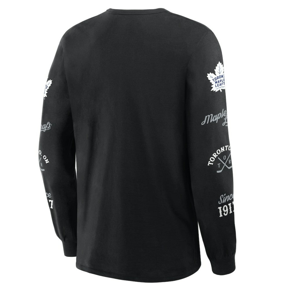 Toronto Maple Leafs Fanatics Boxed In Legacy Long Sleeve T-Shirt - Black | US 201826848