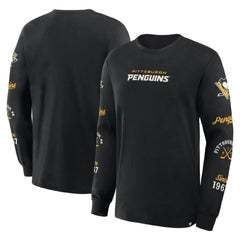 Pittsburgh Penguins Fanatics Boxed In Legacy Long Sleeve T-Shirt - Black | US 201826853