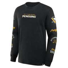 Pittsburgh Penguins Fanatics Boxed In Legacy Long Sleeve T-Shirt - Black | US 201826853