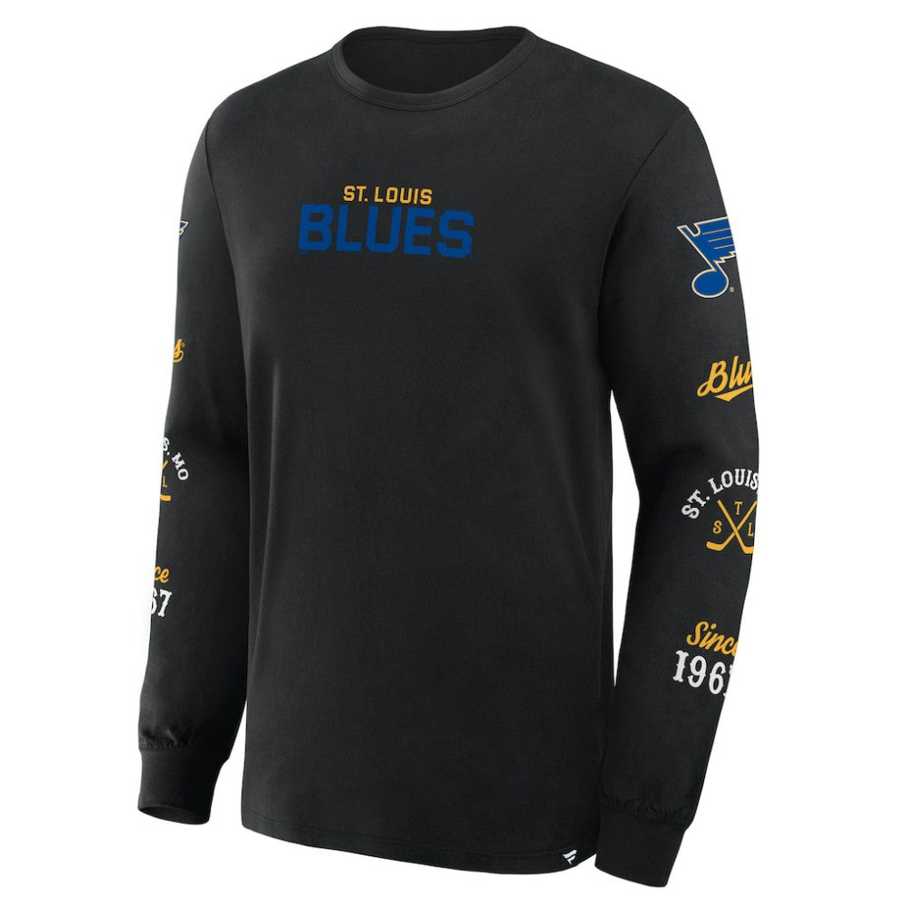 St. Louis Blues Fanatics Boxed In Legacy Long Sleeve T-Shirt - Black | US 201826857