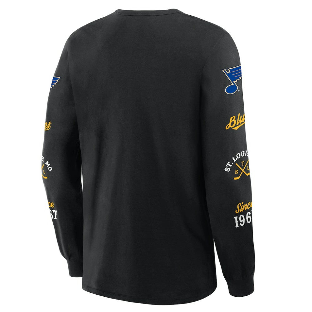 St. Louis Blues Fanatics Boxed In Legacy Long Sleeve T-Shirt - Black | US 201826857