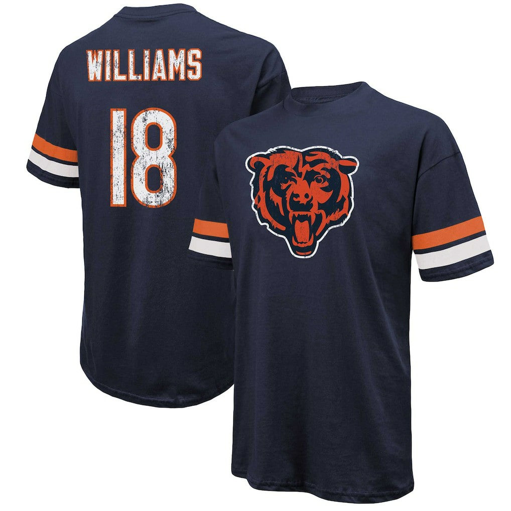 Caleb Williams Chicago Bears Majestic Threads Name & Number Oversize Fit T-Shirt - Navy T-shirts