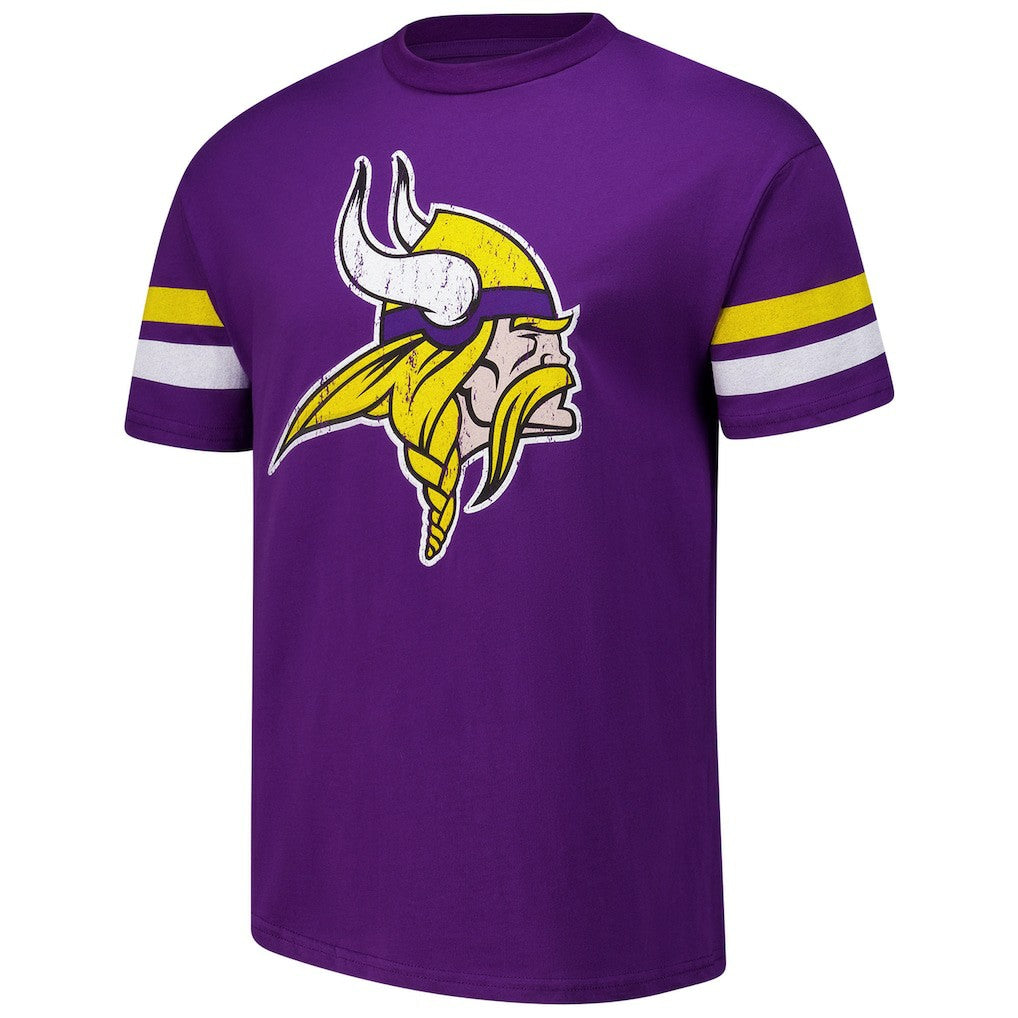 J.J. McCarthy Minnesota Vikings Majestic Threads Name & Number Oversized Fit T-Shirt - Purple T-shirts