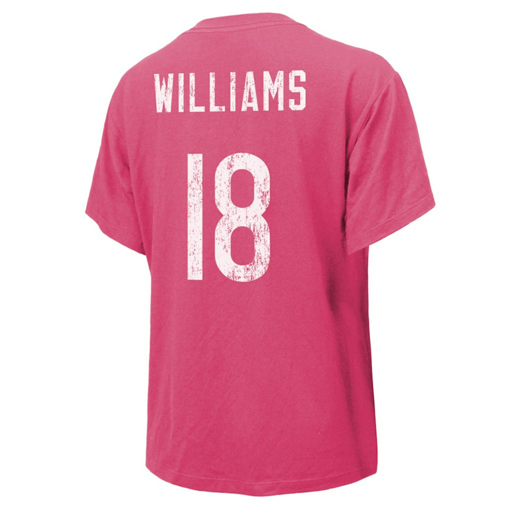 Caleb Williams Chicago Bears Majestic Threads Women's Name & Number T-Shirt - Pink T-shirts