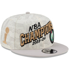 Boston Celtics 2024 NBA Finals Champions Locker Room 9FIFTY Snapback Hat Cream - New Era
