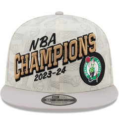 Boston Celtics 2024 NBA Finals Champions Locker Room 9FIFTY Snapback Hat Cream - New Era