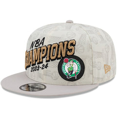Boston Celtics 2024 NBA Finals Champions Locker Room 9FIFTY Snapback Hat Cream - New Era