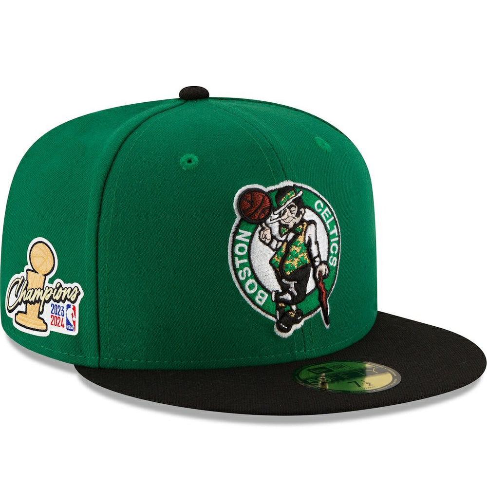 Boston Celtics 2024 NBA Finals Champions Side Patch 59FIFTY Fitted Hat Kelly Green/Black - New Era outlet