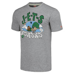 New York Jets NFL x Homage x Beavis and Butt-Head Unisex Tri-Blend T-Shirt - Gray