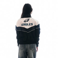Philadelphia Eagles The Wild Collective Women's 1/4 Zip Track Jacket - Black Jackets