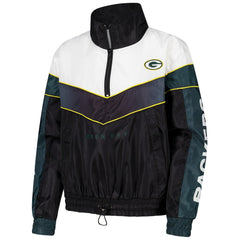Green Bay Packers The Wild Collective Women's 1/4 Zip Track Jacket - Green Jackets