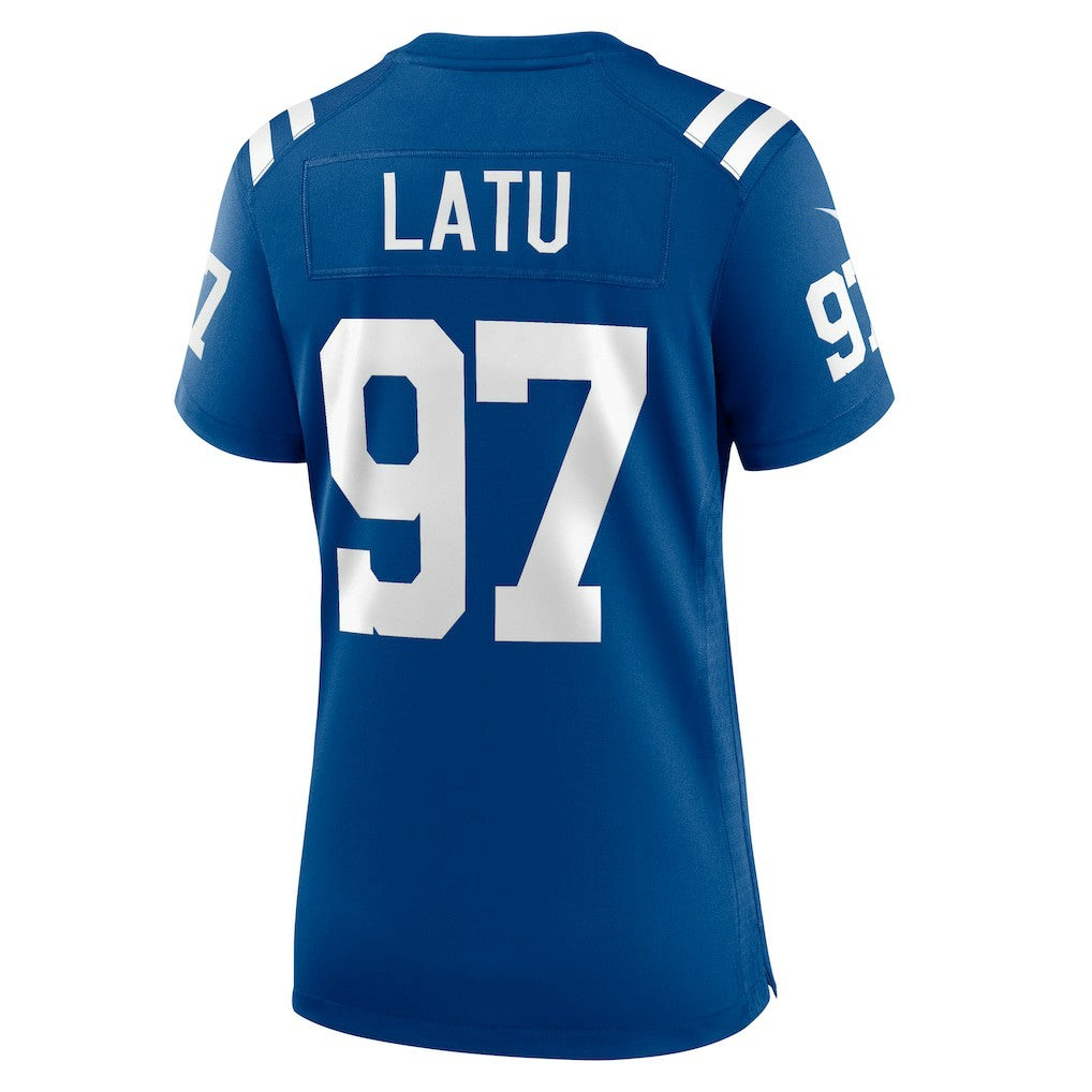 Laiatu Latu Indianapolis Colts Women's Game Jersey - Royal Jerseys