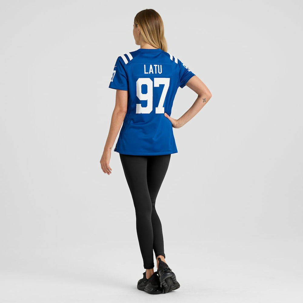 Laiatu Latu Indianapolis Colts Women's Game Jersey - Royal Jerseys