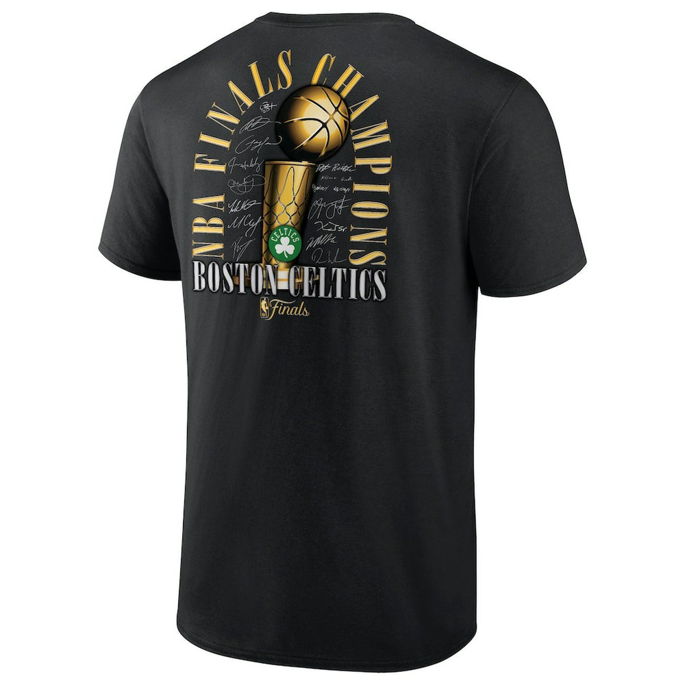 Boston Celtics 2024 NBA Finals Champions Big & Tall Fade Away Jumper Roster Signature T-Shirt Black - Fanatics outlet