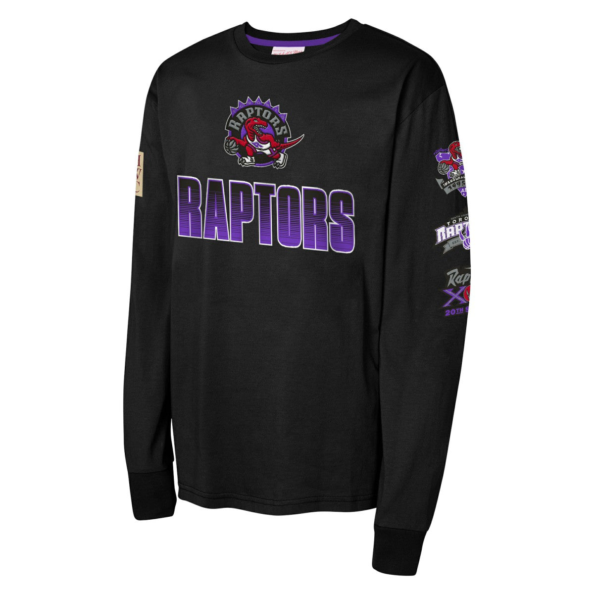 Toronto Raptors Youth Hardwood Classics All Over Long Sleeve T-Shirt Black - Mitchell & Ness outlet