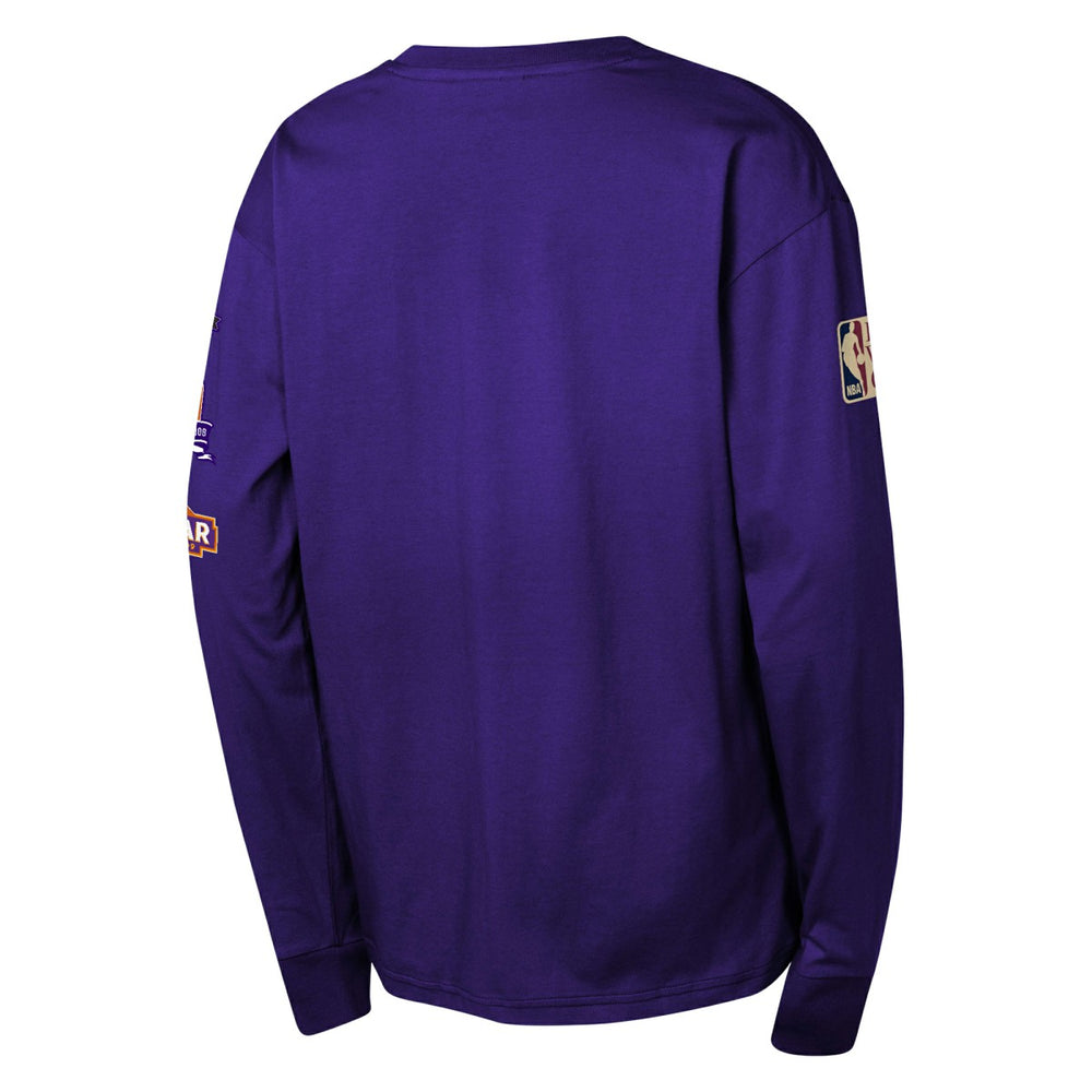 Phoenix Suns Youth Hardwood Classics All Over Long Sleeve T-Shirt Purple - Mitchell & Ness