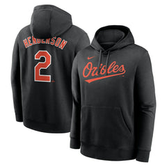 Gunnar Henderson Baltimore Orioles Nike Player Name & Number Club Fleece Pullover Hoodie - Black Hoodies