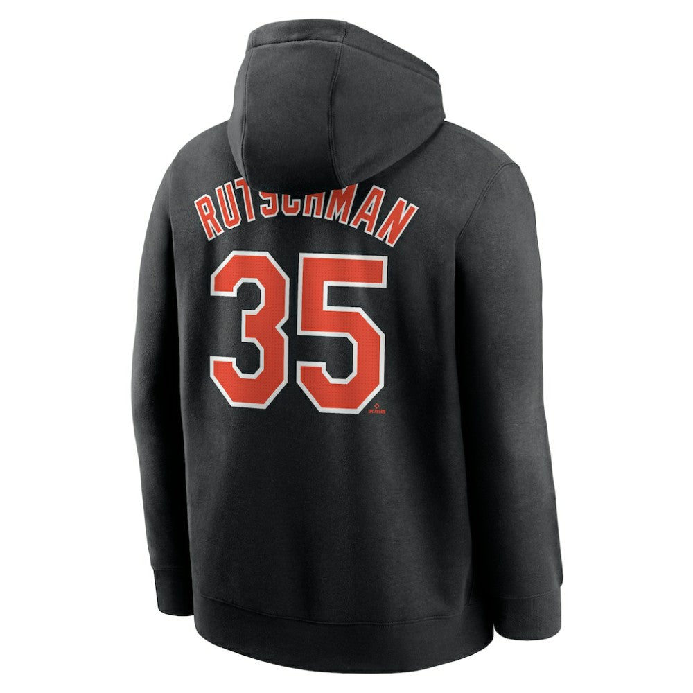 Adley Rutschman Baltimore Orioles Nike Player Name & Number Club Pullover Hoodie - Black Hoodies