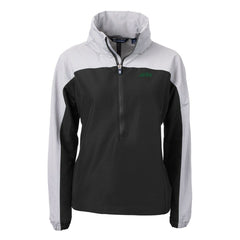 New York Jets Cutter & Buck Women's Primary Logo Charter Eco Recycled Half-Zip Hoodie Anorak Jacket - Black Hoodies