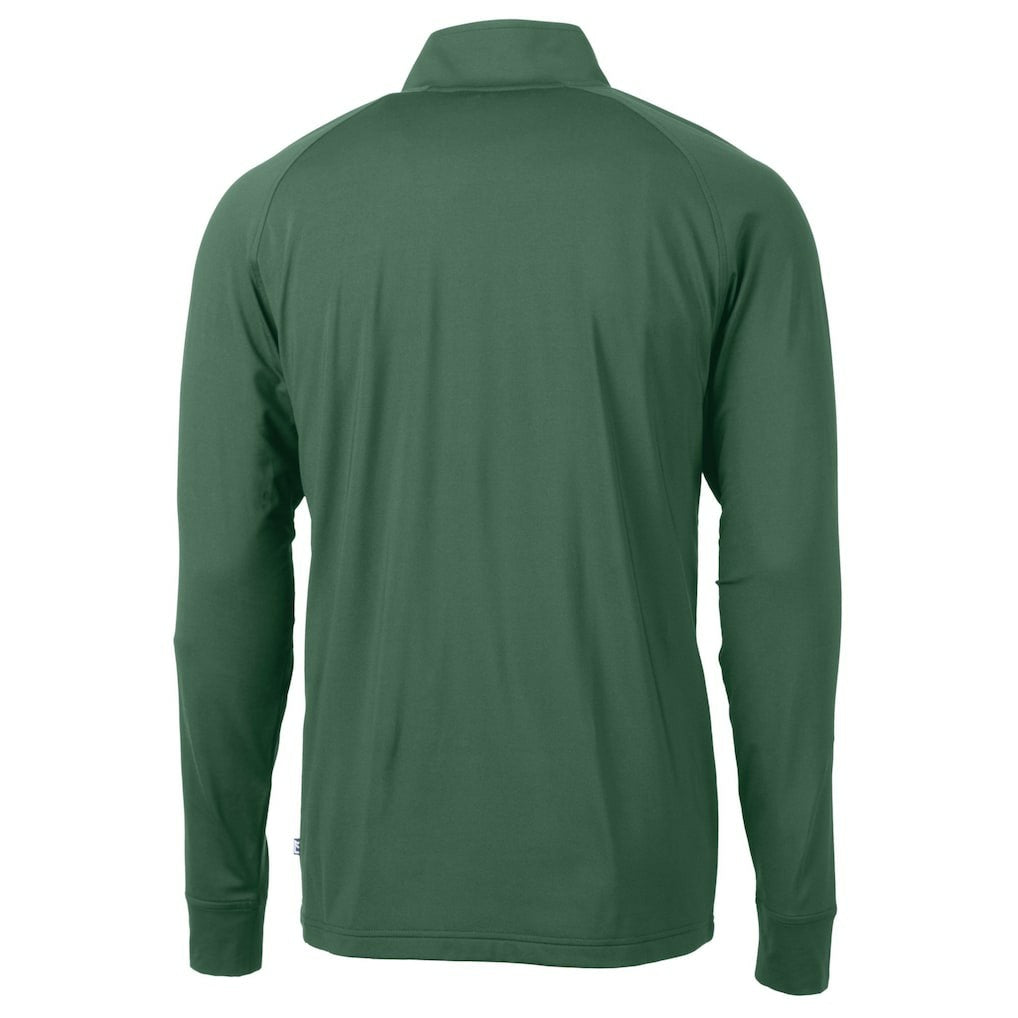 New York Jets Cutter & Buck Primary Logo Adapt Eco Knit Stretch Recycled Quarter-Zip Top - Hunter Green Tops