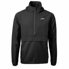 New York Jets Cutter & Buck Monochromatic Logo Charter Eco Recycled Half-Zip Anorak Jacket - Black Jackets