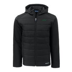 New York Jets Cutter & Buck Primary Logo Evoke Hybrid Eco Softshell Recycled Full-Zip Hooded Jacket - Black Jackets