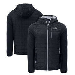 New York Jets Cutter & Buck Monochromatic Logo Rainier PrimaLoft Eco Full-Zip Hybrid Jacket - Black Jackets