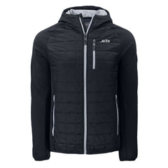 New York Jets Cutter & Buck Monochromatic Logo Rainier PrimaLoft Eco Full-Zip Hybrid Jacket - Black Jackets