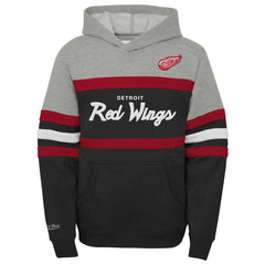 Detroit Red Wings Mitchell & Ness Youth Head Coach Pullover Hoodie - Black | US 201843916