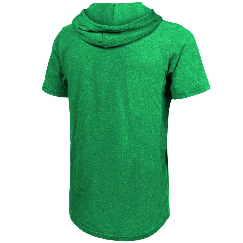 Boston Celtics Majestic Threads Women's 2024 NBA Finals Champions Tri-Blend Short Sleeve Pullover Hoodie Top - Kelly Green