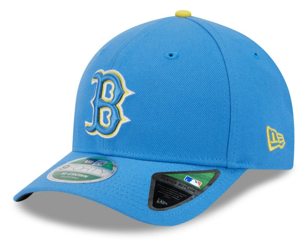 Boston Red Sox New Era Player Replica 9FORTY Adjustable Hat - Light Blue Hats