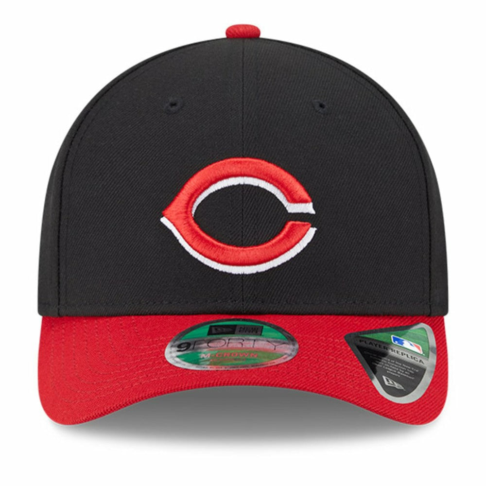Cincinnati Reds New Era Player Replica 9FORTY Adjustable Hat - Black/Red Hats