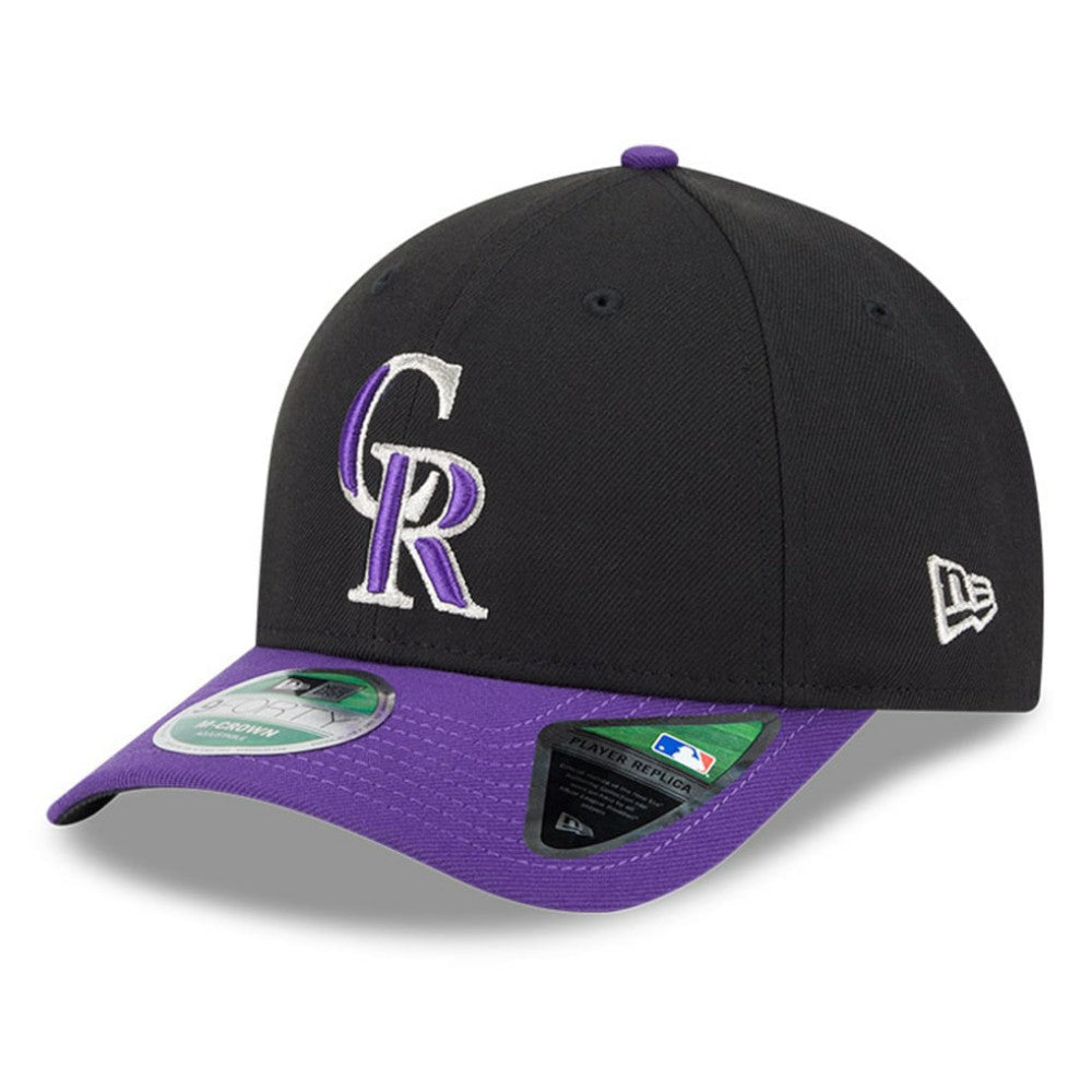 Colorado Rockies New Era Player Replica 9FORTY Adjustable Hat - Black/Purple Hats