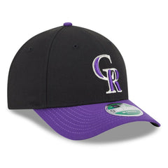 Colorado Rockies New Era Player Replica 9FORTY Adjustable Hat - Black/Purple Hats