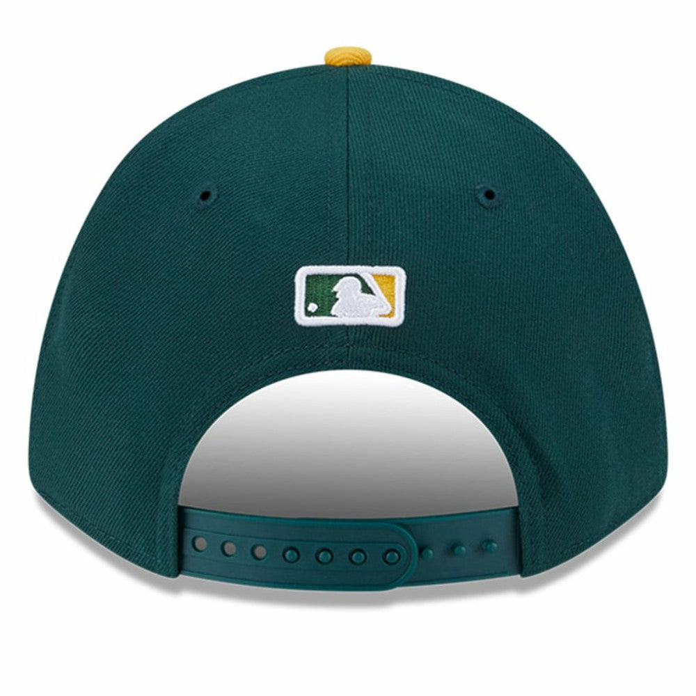 Athletics New Era Player Replica 9FORTY Adjustable Hat - Green/Gold Hats
