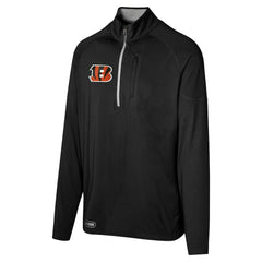 Cincinnati Bengals Grind Iron Quarter-Zip Top - Black Tops