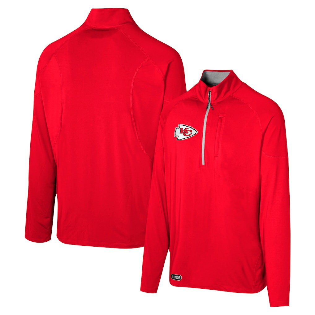 Kansas City Chiefs Grind Iron Quarter-Zip Top - Red Tops