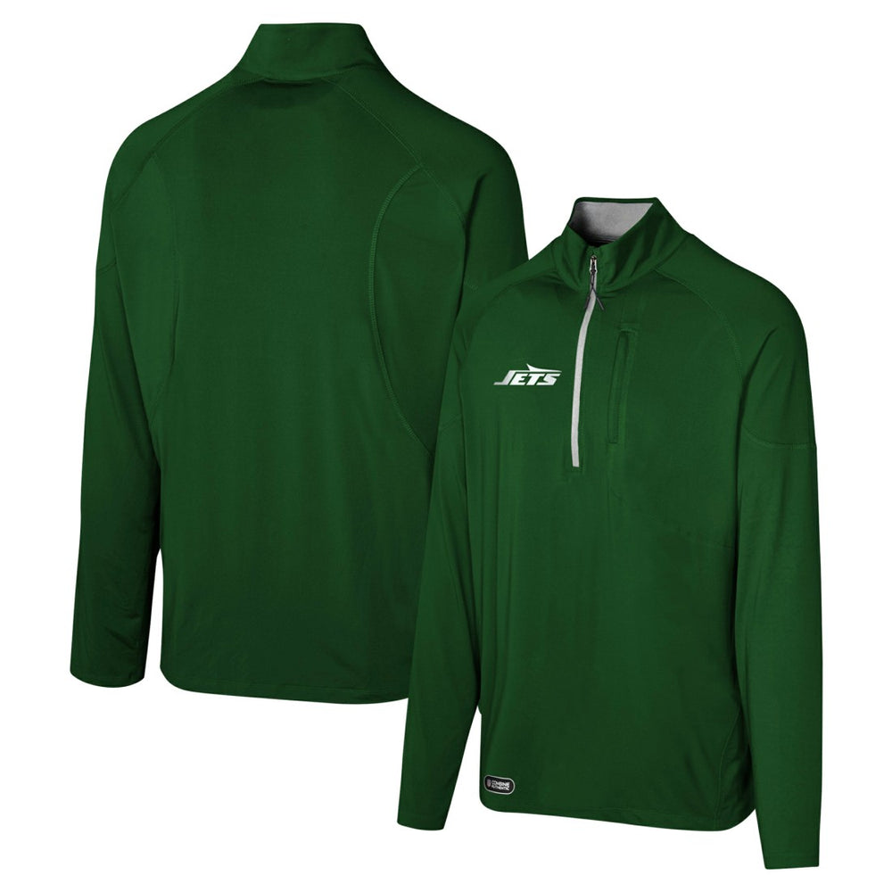 New York Jets Grind Iron Quarter-Zip Top - Green Tops