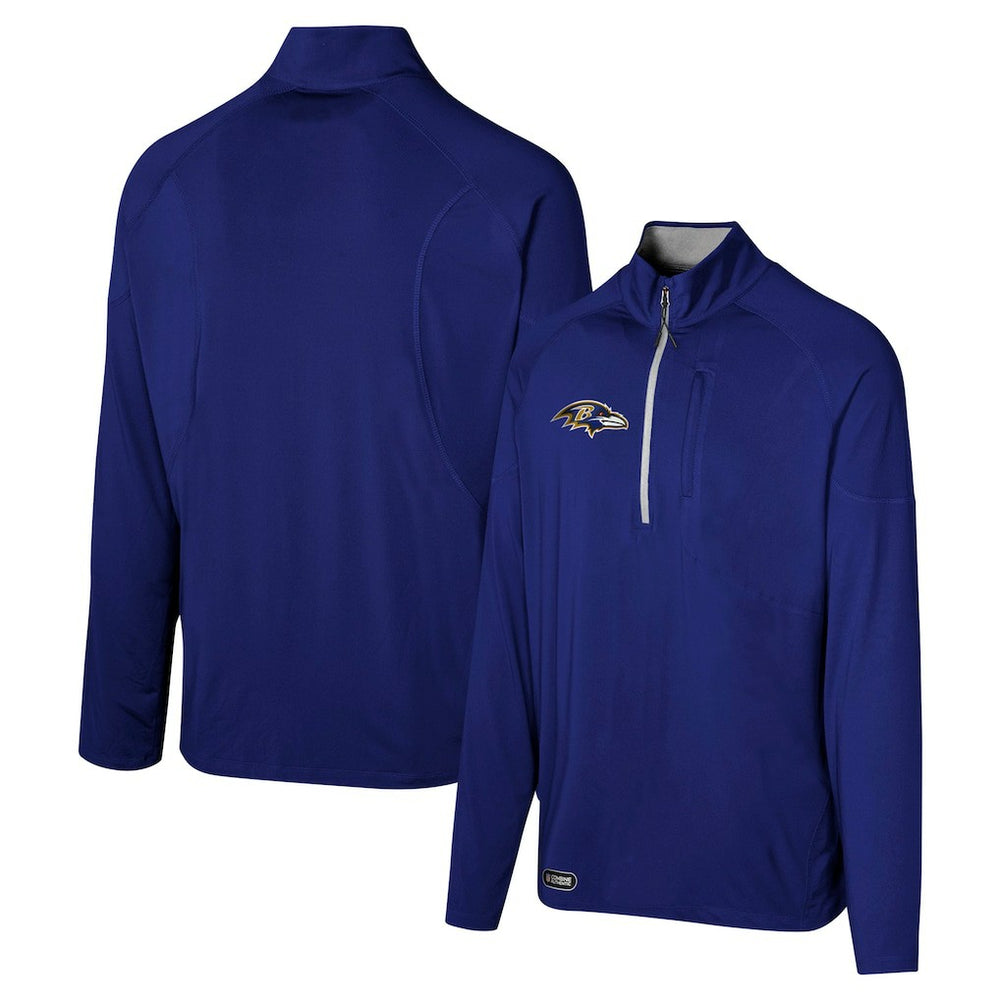 Baltimore Ravens Grind Iron Quarter-Zip Top - Purple Tops