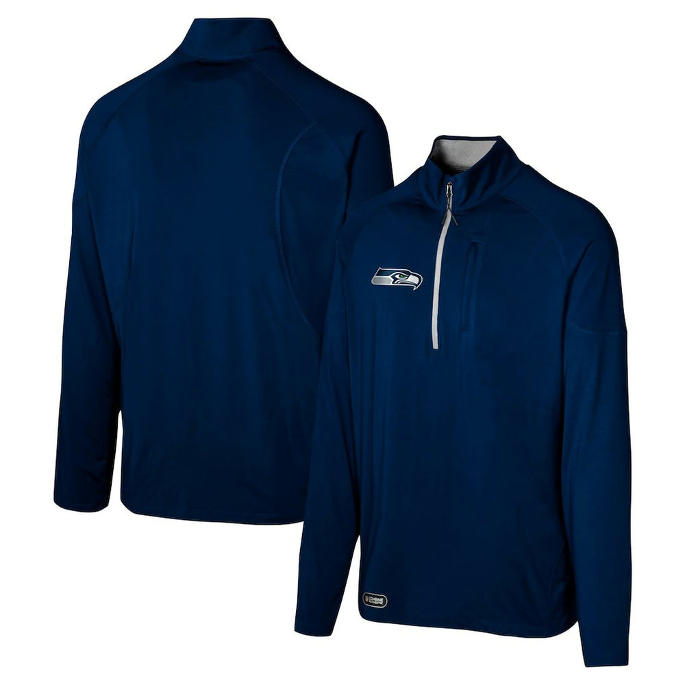 Seattle Seahawks Grind Iron Quarter-Zip Top - College Navy Tops