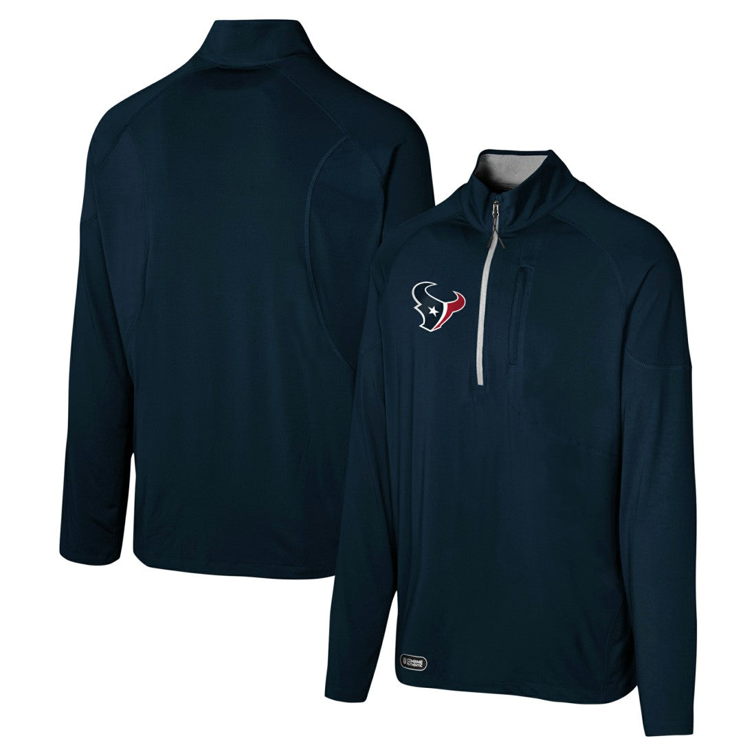 Houston Texans Grind Iron Quarter-Zip Top - Navy Tops