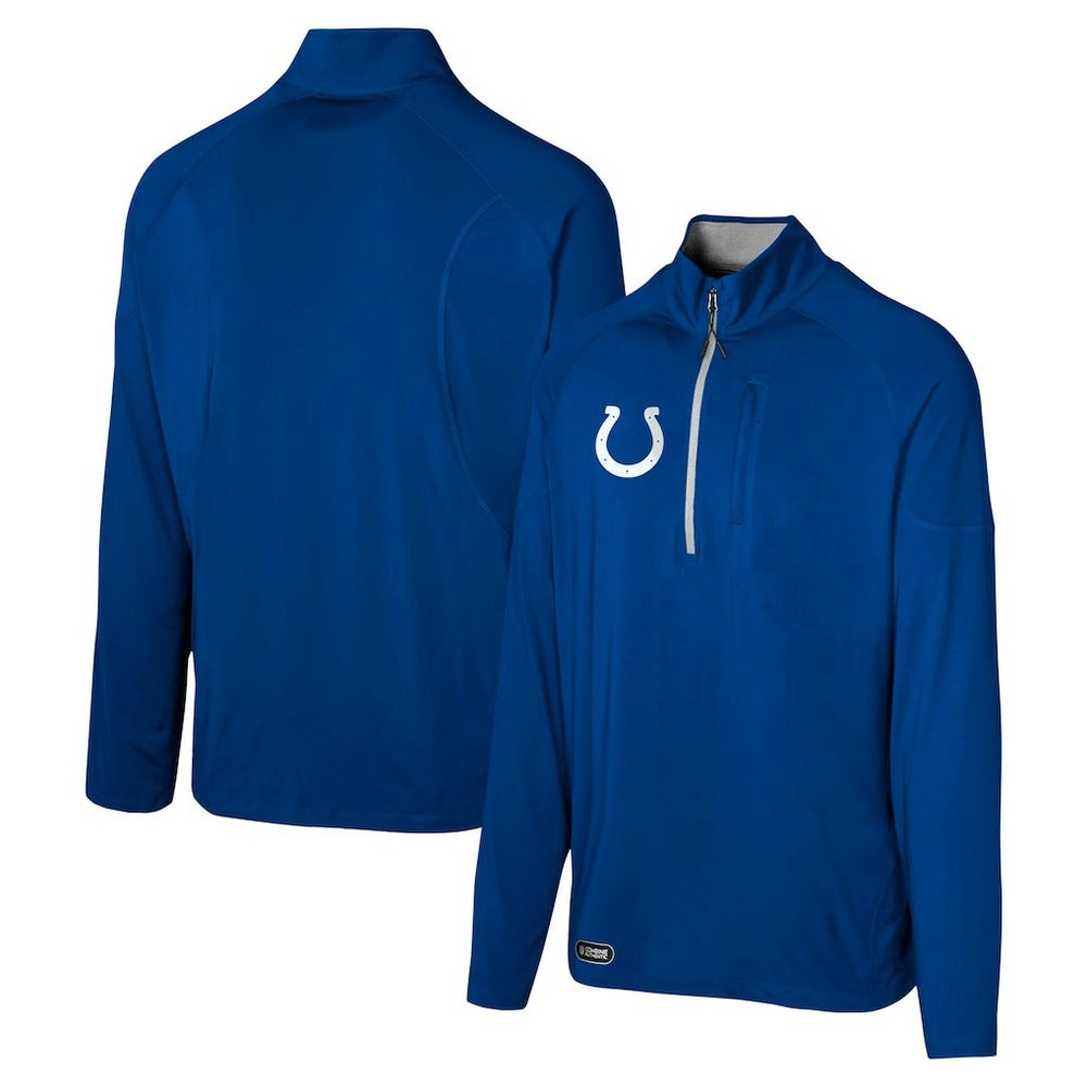 Indianapolis Colts Grind Iron Quarter-Zip Top - Royal Tops