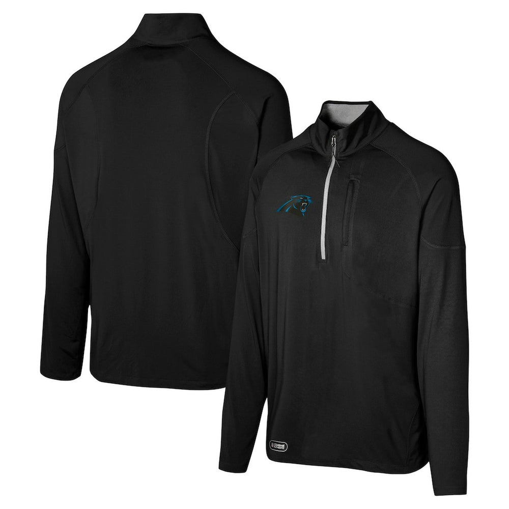 Carolina Panthers Grind Iron Quarter-Zip Top - Black Tops