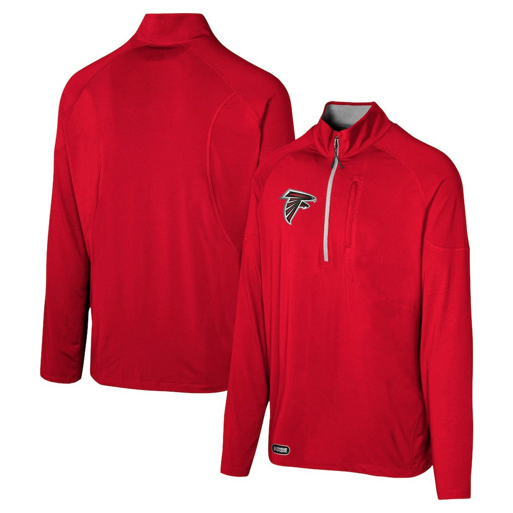 Atlanta Falcons Grind Iron Quarter-Zip Top - Red Tops