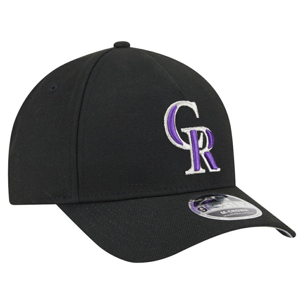 Colorado Rockies New Era 9FORTY M-Crown Adjustable Hat - Black Hats