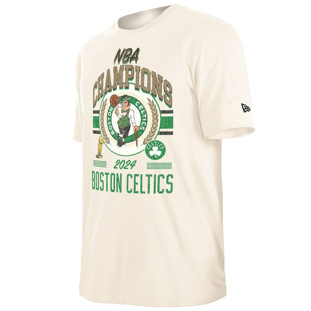 Boston Celtics 2024 NBA Finals Champions Victory Chrome T-Shirt Cream - New Era