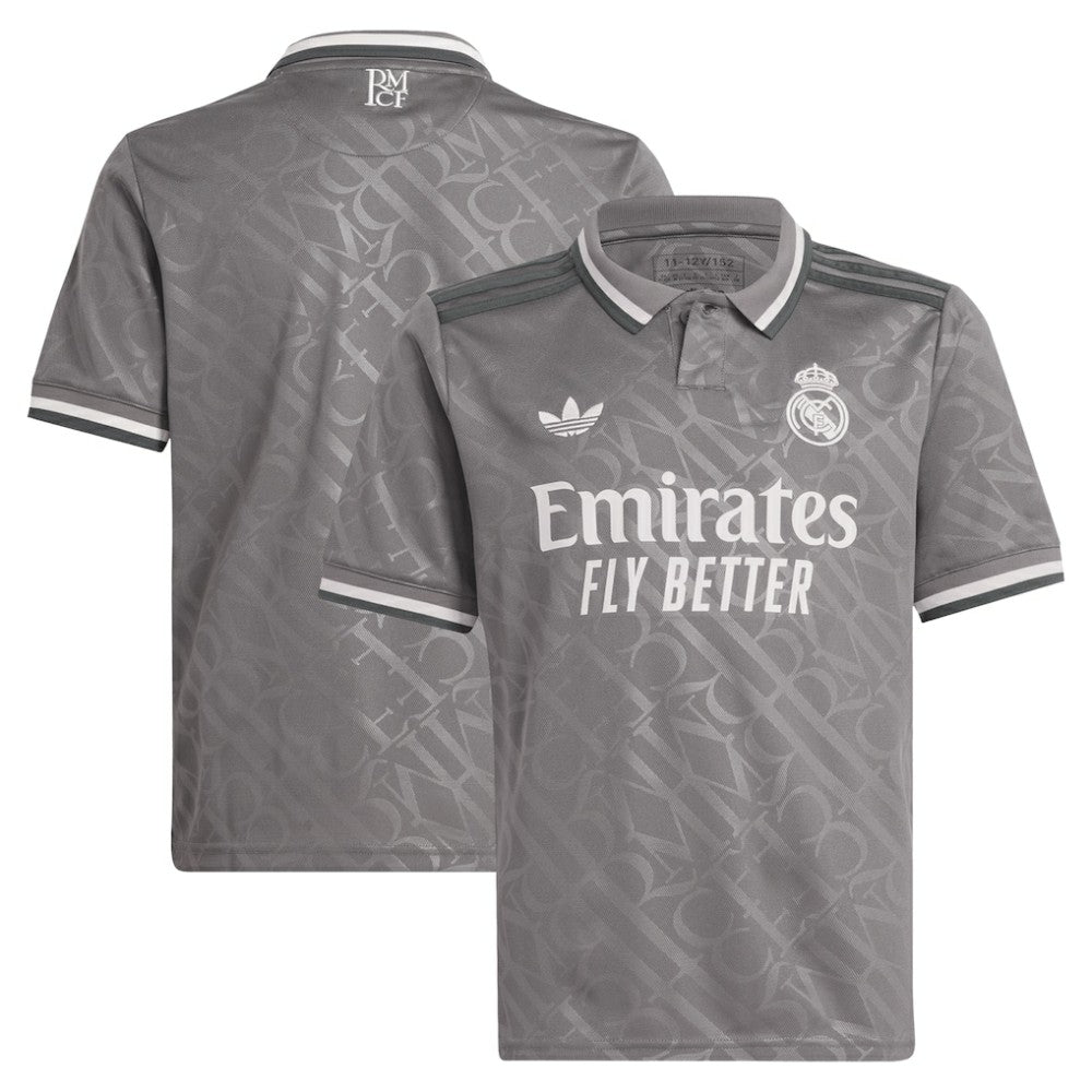 Real Madrid Originals Youth 2024/25 Third Replica Jersey Charcoal - Adidas sale